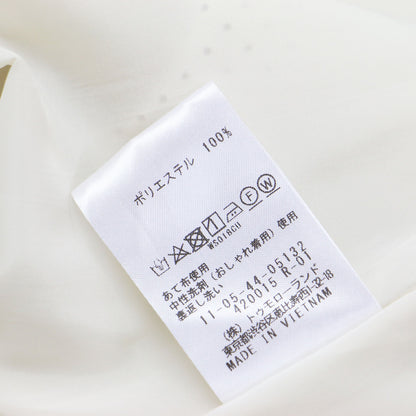 24秋冬 パンチング トリプルクロス トラペーズスカート / ミディ丈 Aライン バックファスナー ドット ドローストリング ウォッシャブル