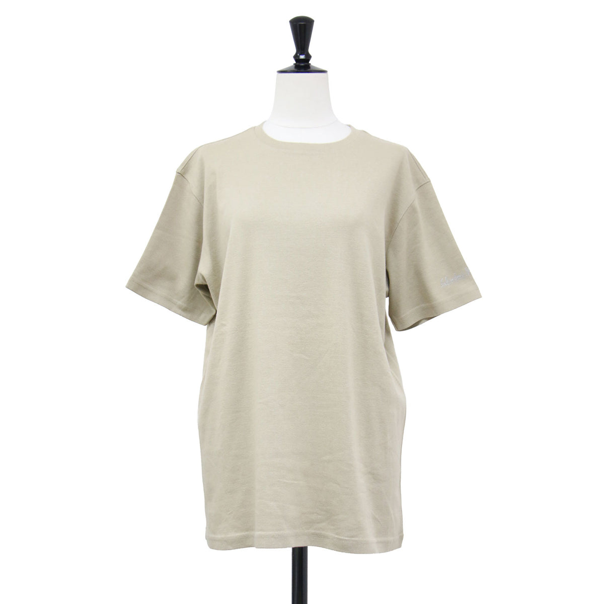 袖ラインストーンロゴ Ｔシャツ / プルオーバー クルーネック 半袖 コットン