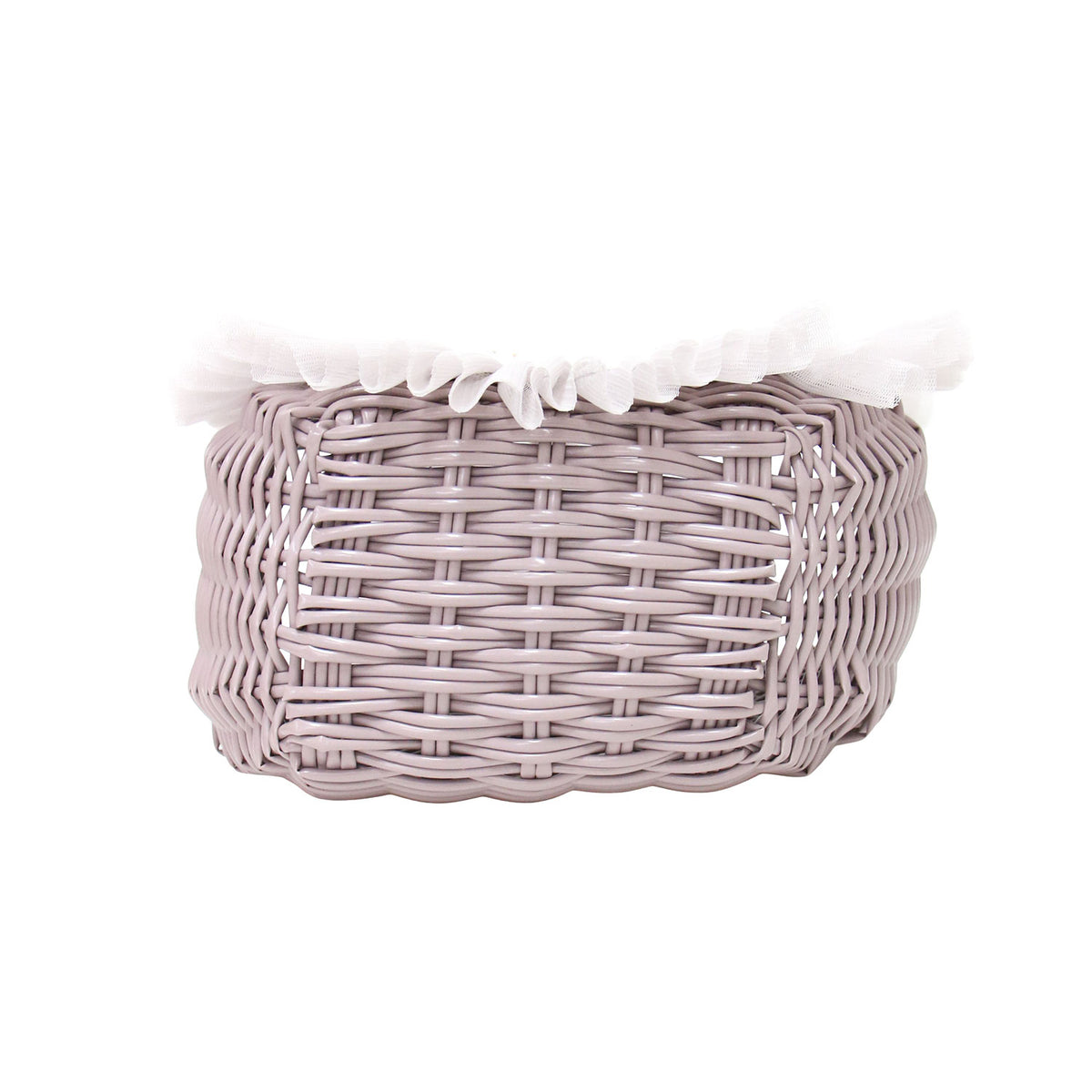リス プリント フリル かごバッグ / ハンドバッグ パール チュール