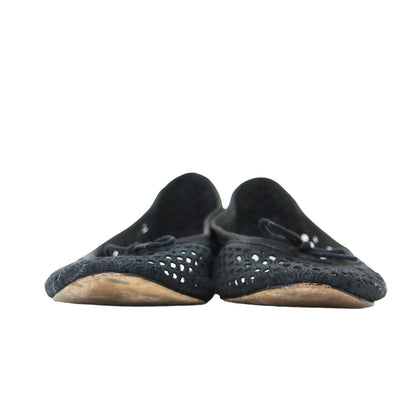 サンドリオン バレエシューズ / Cendrillon Ballerinas ラウンドトゥ フラット ローヒール メッシュ アイレット レース シアー リボン