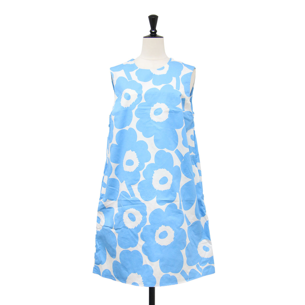 25秋冬 ウニッコ フラワー ワンピース / Silurtti Unikko Day Dress ドレス ミニ丈 Aライン ラウンドネック ノースリーブ 花柄 バックファスナー コットン ウォッシャブル