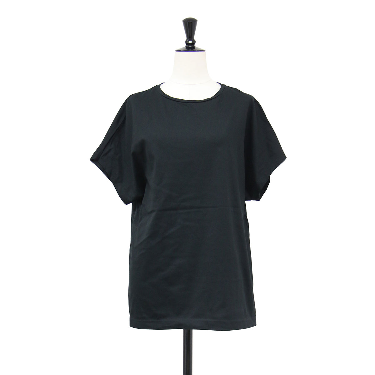 コットン キャップスリーブ Tシャツ / カットソー 半袖 クルーネック ドロップショルダー