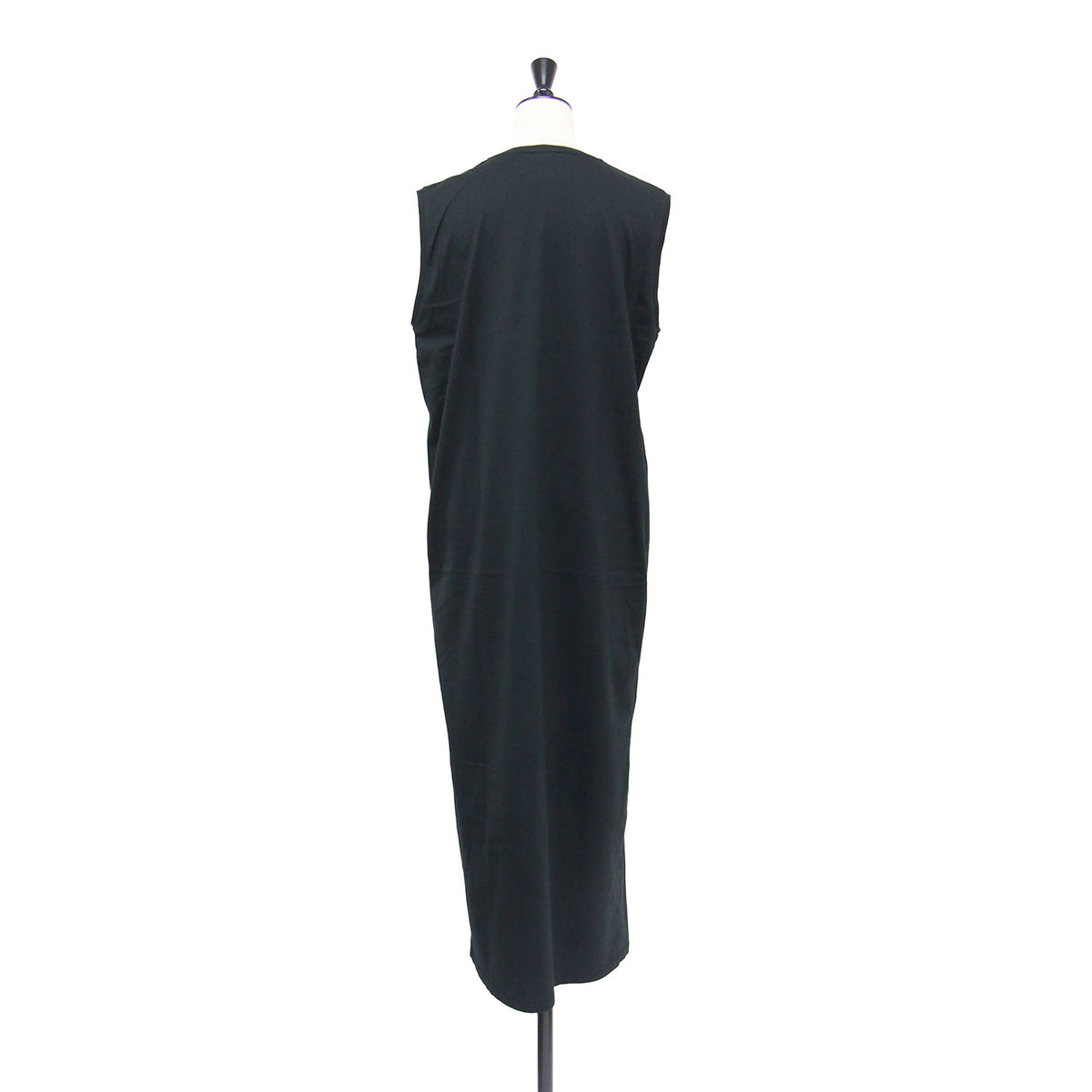 コットン ノースリーブ カットソーワンピース / TANK TOP DRESS クルーネック ロング丈 ストレート