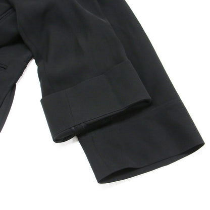 25春夏 ダブル ボックス ジャケット/ DOUBLE BOX JACKET 羽織り フレア クルーネック テーラーカラー 2WAY ボタン ステッチ 微光沢 ストレッチ ウォッシャブル