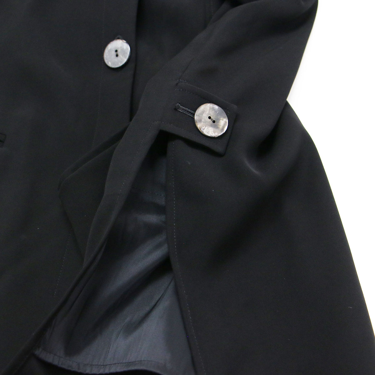 25春夏 ダブル ボックス ジャケット/ DOUBLE BOX JACKET 羽織り フレア クルーネック テーラーカラー 2WAY ボタン ステッチ 微光沢 ストレッチ ウォッシャブル