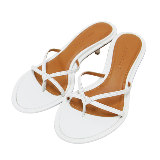 トング ローヒール ミュール サンダル / NUDE MULE 19 ピンヒール 牛革
