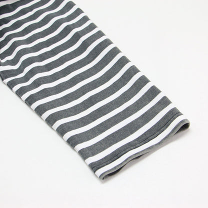 × Archive&Style 26春夏 ダメージ バスク ボーダープルオーバー / Tシャツ 長袖 ボートネック ワイド ペイント ヴィンテージ加工