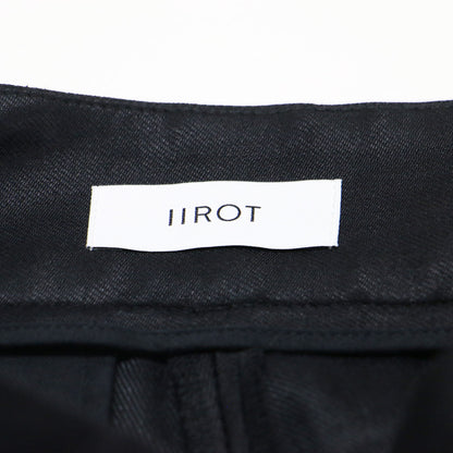 リネン ワイド トラウザーパンツ / Linen Wide Trouser フルレングス サイドボタン タック センタープレス ストレッチ 微光沢