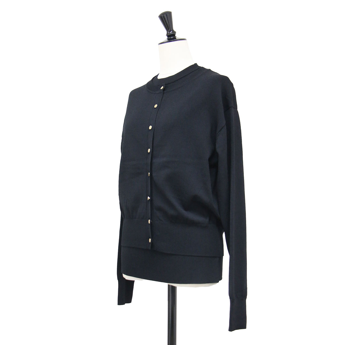 26春夏 カーディガン ノースリーブニット アンサンブル / 6736122316 6736122315 / 長袖 クルーネック 金ボタン ハイゲージ