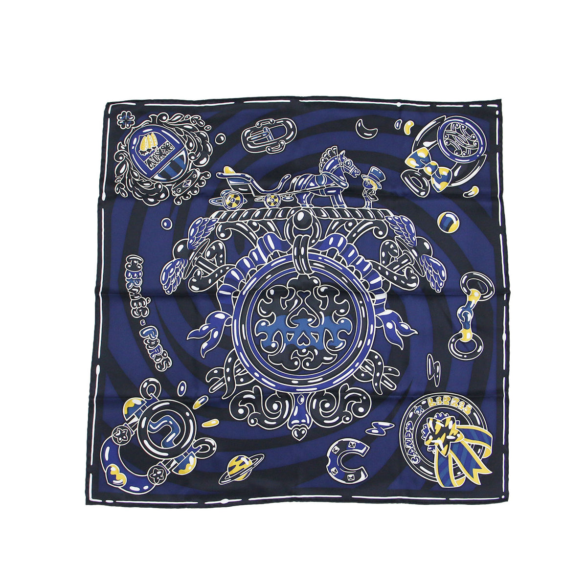 カレ70 キャンディーリブリス スカーフ / Candy Libris scarf バンダナ 正方形 シルク