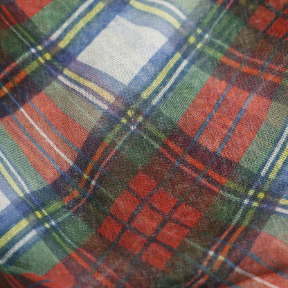 チャーリー チェック ストール / Charlie 大判 パッチワーク 切り替え タータンチェック 千鳥格子 フリンジ カシミヤ モダール