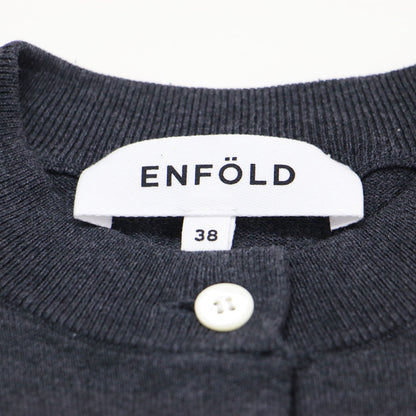 24春夏 ワイド アーム カーディガン / WIDE-ARM CARDIGAN クルーネック 長袖 ドロップショルダー ヘムライン サイドスリットニット ハイゲージ コットン シルク