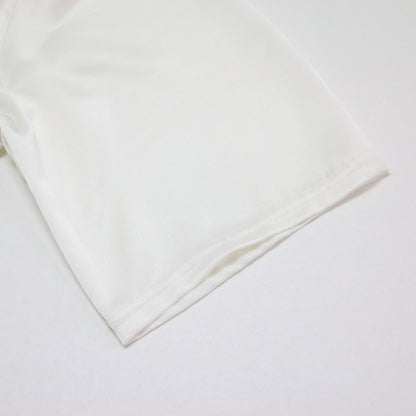 26春夏 サテン Tシャツ / プルオーバー カットソー 五分袖 ミドル丈 クルーネック オーバーサイズ ドロップショルダー 光沢感