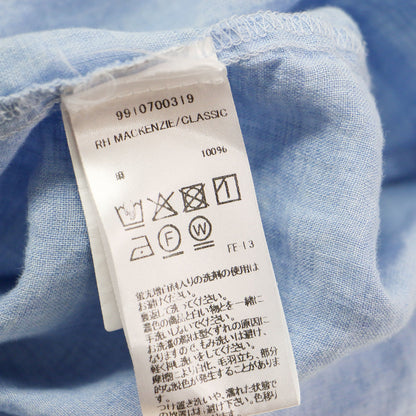× Ron Herman 26春夏 マッケンジー クラシックリネン エンブロイダリー シャツ / 羽織り 長袖 ドロップショルダー タグ 刺繍 ウォッシャブル