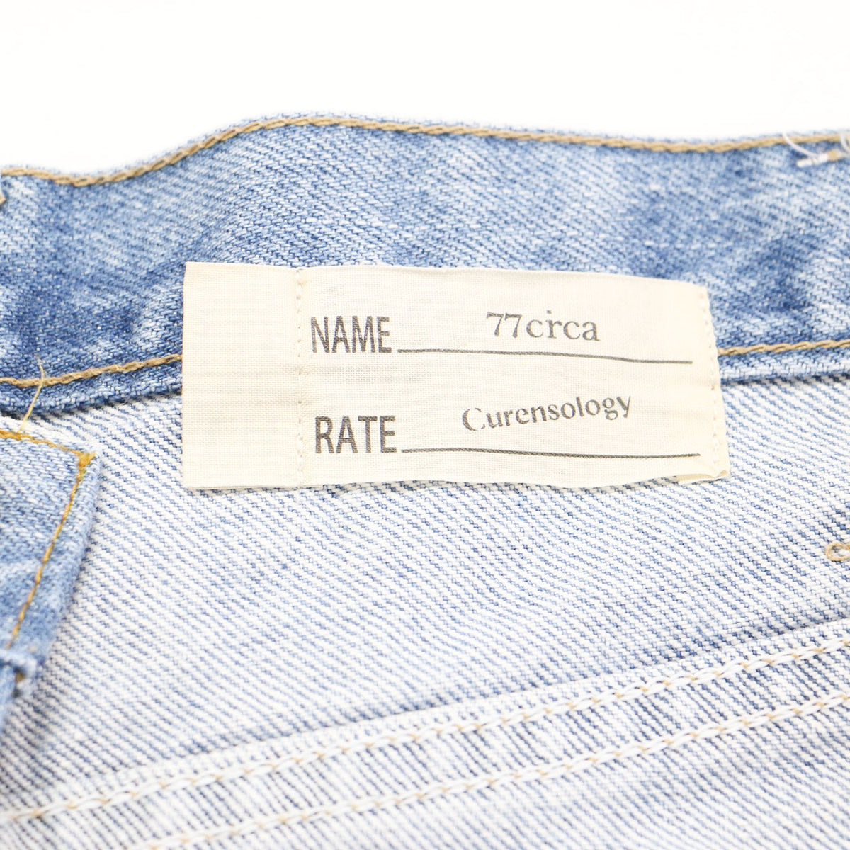 26春夏 ラップ デニム パンツ / Rap Denim Pants フルレングス ハイウエスト クロスウエスト ワイド カットオフ