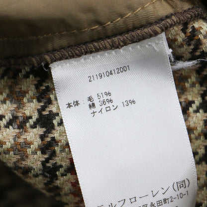 ウール 千鳥柄 ストレートパンツ / スラックス センタープレス チェック