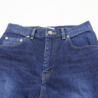 25春夏 ストレッチデニム フレアパンツ / フルレングス センタープレス レザー コットン ウォッシャブル