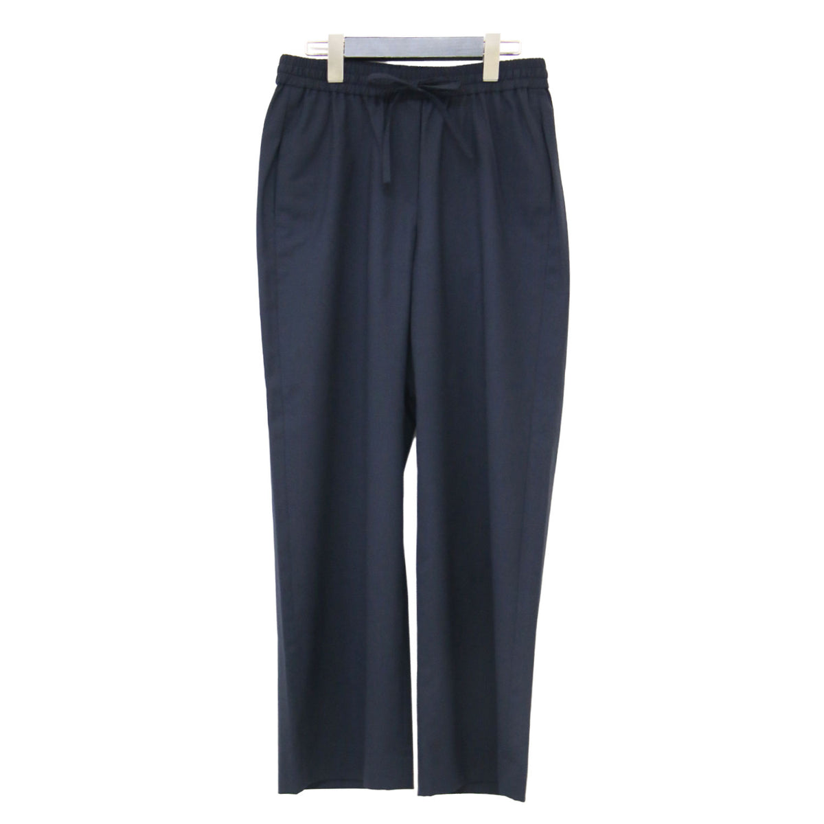 ウール ストレッチ ワイド イージーパンツ / CRISP MELANGE SUIT SEFIN.H スラックス ウエストゴム ストレート