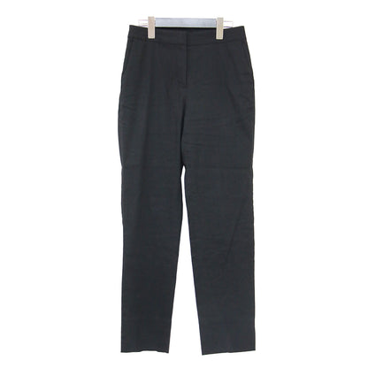 リネン ストレッチ テーパードパンツ / Eco Crunch Wash Luen N ギャザー スリット ジップフライ