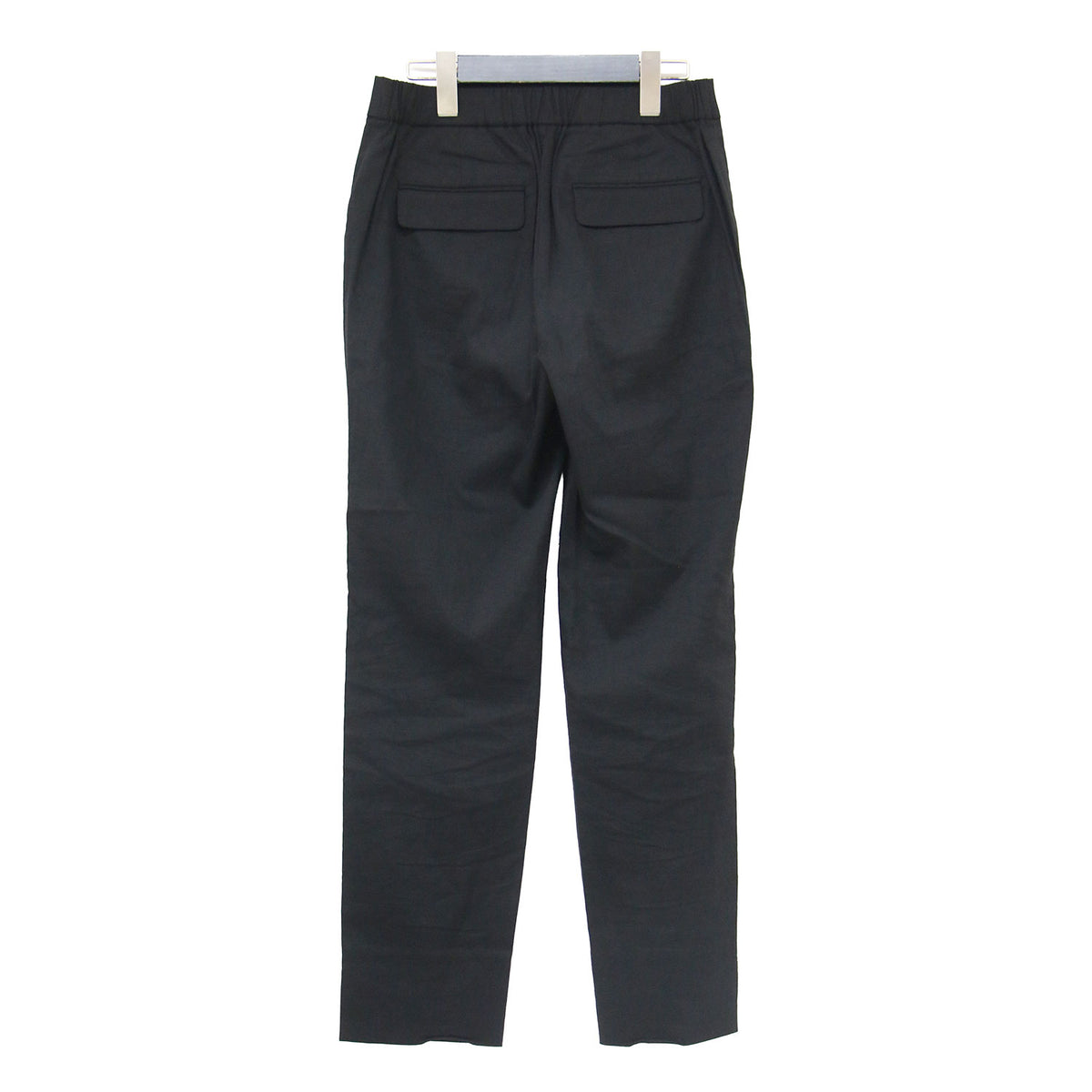 リネン ストレッチ テーパードパンツ / Eco Crunch Wash Luen N ギャザー スリット ジップフライ