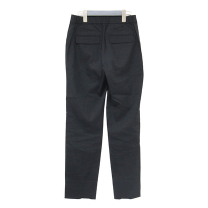 リネン ストレッチ テーパードパンツ / Eco Crunch Wash Luen N ギャザー スリット ジップフライ