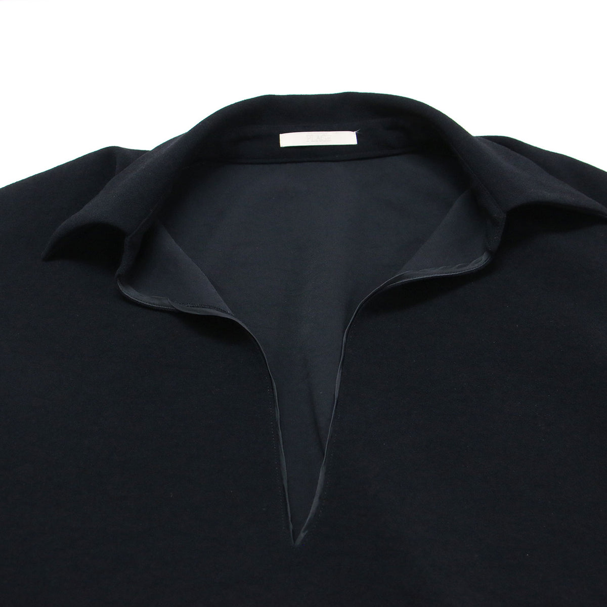 24秋冬 ジョーゼット素材 スキッパーブラウス / GEORGETTE SKIPPER シャツ 長袖 Vネック ワイド ドルマンスリーブ