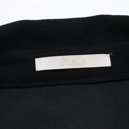 24秋冬 ジョーゼット素材 スキッパーブラウス / GEORGETTE SKIPPER シャツ 長袖 Vネック ワイド ドルマンスリーブ