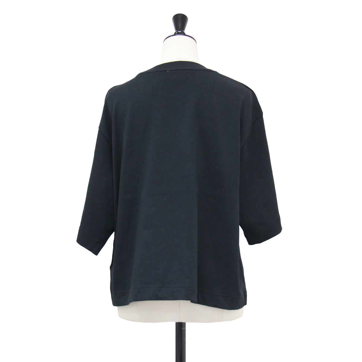 26春夏 立体ロゴ ワイド クロップド Tシャツ / JIANA カットソー 半袖 クルーネック コットン