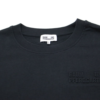 26春夏 立体ロゴ ワイド クロップド Tシャツ / JIANA カットソー 半袖 クルーネック コットン