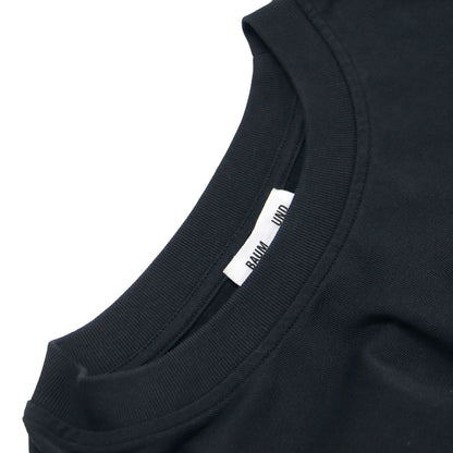 26春夏 立体ロゴ ワイド クロップド Tシャツ / JIANA カットソー 半袖 クルーネック コットン