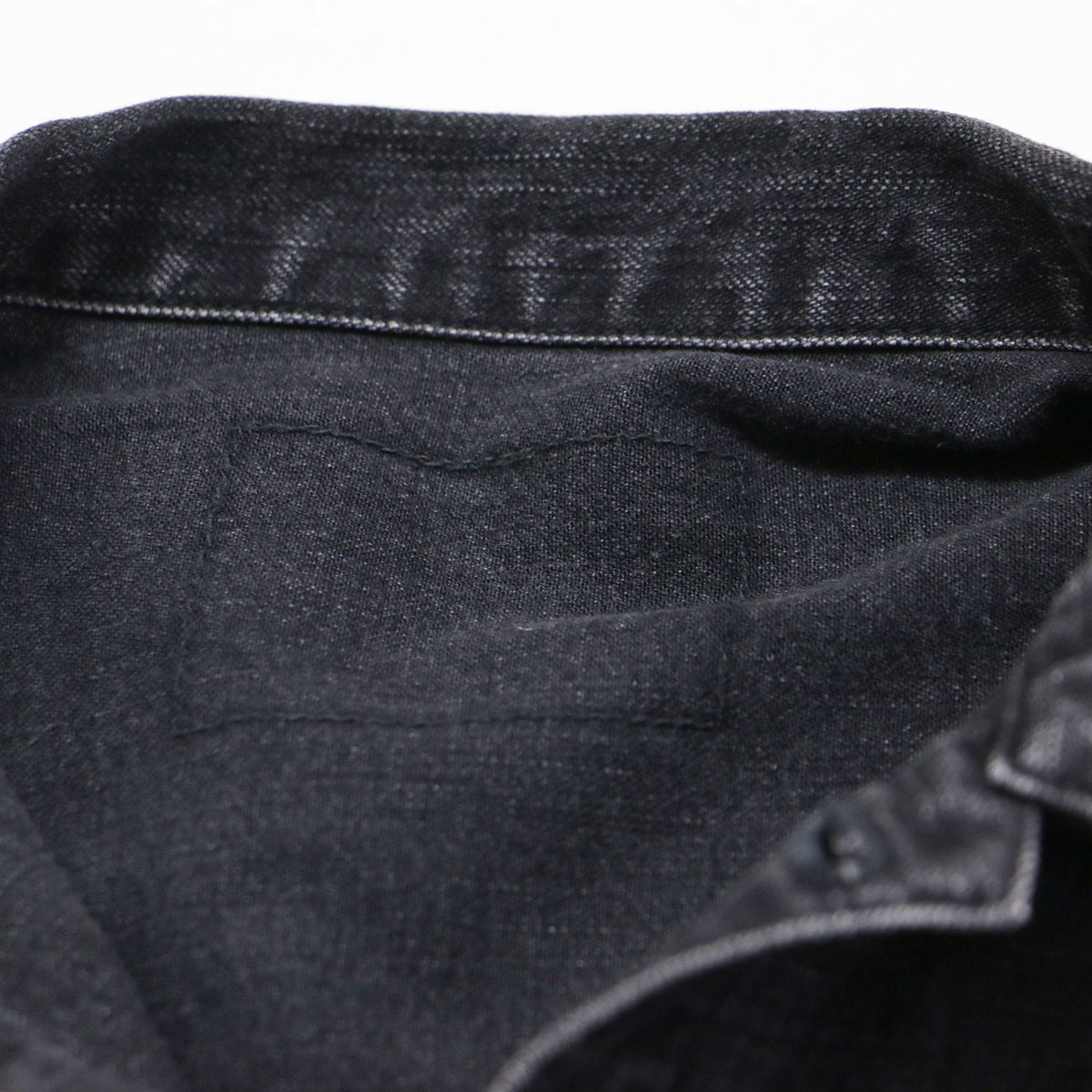 ブラック デニム ジャケット / BLACK DENIM JACKET 781001LAP2-B / Gジャン 羽織り オーバーサイズ 長袖 バックヨーク ヴィンテージ加工 コットン ウォッシャブル