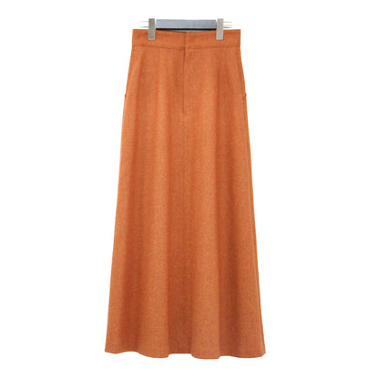 ツイード ロング フレアスカート / TWEED FLARE SKIRT ハイウエスト Aライン ウール