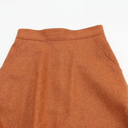 ツイード ロング フレアスカート / TWEED FLARE SKIRT ハイウエスト Aライン ウール