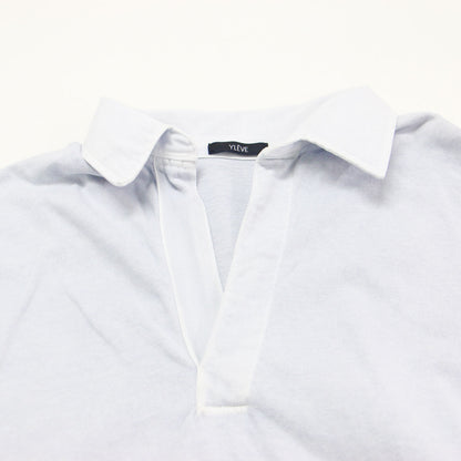 25春夏 コットン ピグメントダイ スキッパー プルオーバー / OPENENDCOTTON PIGMENTDYE SKIPPER PO 168-5166014 / カットソー 長袖 Vネック ワイド スリット