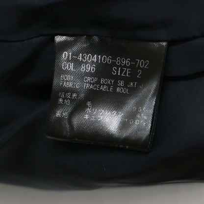 24秋冬 ボクシーシルエット コンパクト テーラードジャケット / raceable Wool Crop Boxy SB JKT J 01-4304106 / スーツ 長袖 クロップド丈 メタルボタン ウール