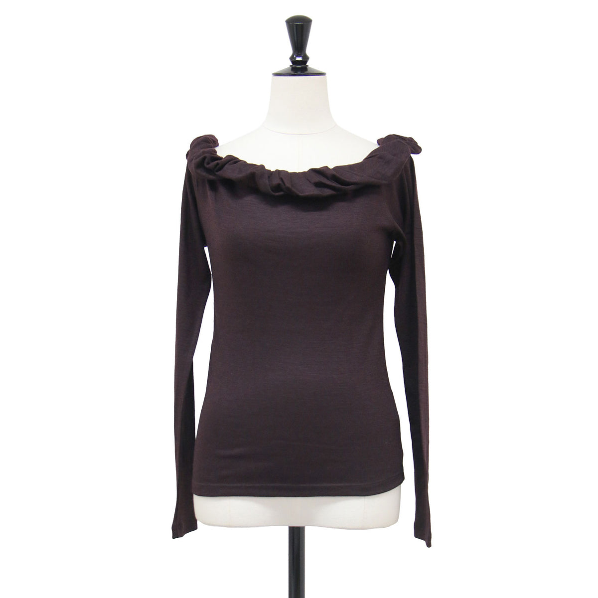 ウール リブ ツイスト オフショルダー プルオーバー 26WCT-#707L / WOOL RIB TWISTED OFF SHOULDER PULLOVER カットソー 長袖 オフショルダー