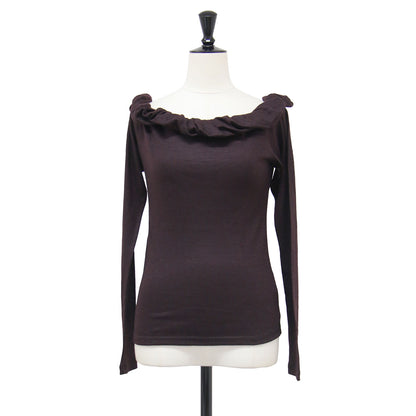 ウール リブ ツイスト オフショルダー プルオーバー 26WCT-#707L / WOOL RIB TWISTED OFF SHOULDER PULLOVER カットソー 長袖 オフショルダー