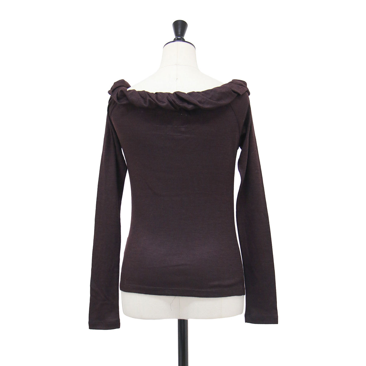 ウール リブ ツイスト オフショルダー プルオーバー 26WCT-#707L / WOOL RIB TWISTED OFF SHOULDER PULLOVER カットソー 長袖 オフショルダー
