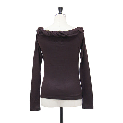 ウール リブ ツイスト オフショルダー プルオーバー 26WCT-#707L / WOOL RIB TWISTED OFF SHOULDER PULLOVER カットソー 長袖 オフショルダー