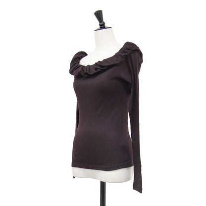 ウール リブ ツイスト オフショルダー プルオーバー 26WCT-#707L / WOOL RIB TWISTED OFF SHOULDER PULLOVER カットソー 長袖 オフショルダー