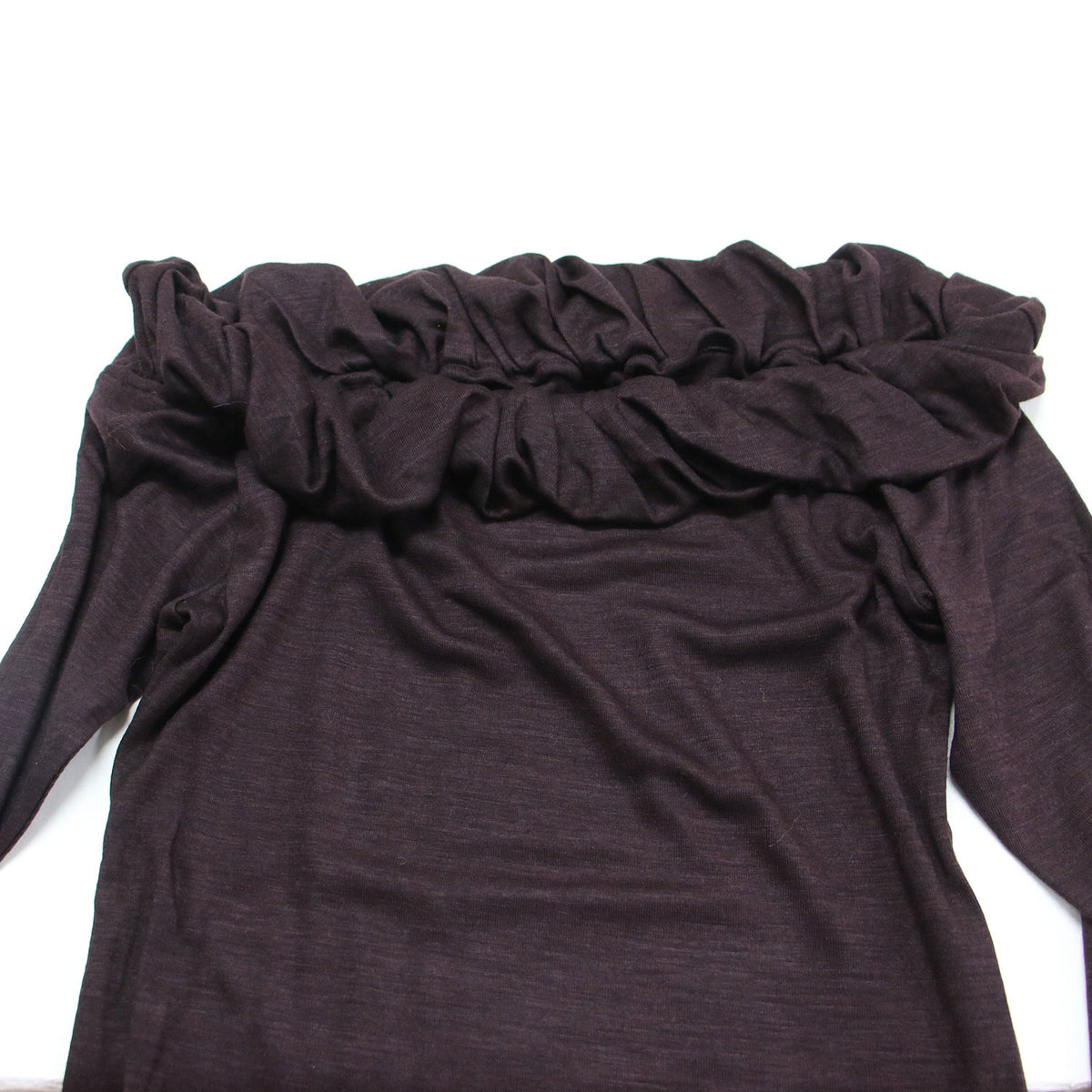 ウール リブ ツイスト オフショルダー プルオーバー 26WCT-#707L / WOOL RIB TWISTED OFF SHOULDER PULLOVER カットソー 長袖 オフショルダー