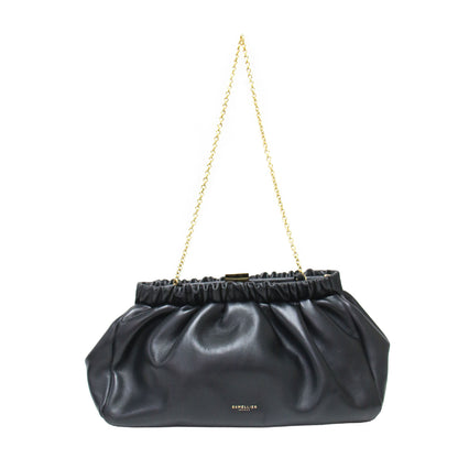スムースレザー クラッチバッグ / Miami Clutch N122 ハンドバッグ ショルダー チェーン ギャザー カーフレザー