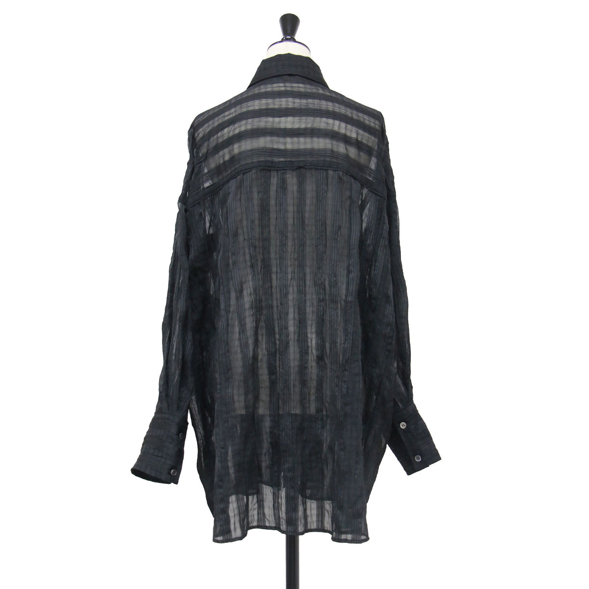 26春夏 シアー チェック ビッグシャツ / sheer check big shirt PV-030086 / 長袖 ワイド ワッシャー加工