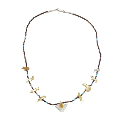 26秋冬 フィティッシュ ショートネックレス / SHORT NECKLACE ペンダント ビーズ アニマルモチーフ シェル 天然石 SV925