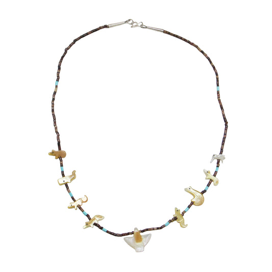 26秋冬 フィティッシュ ショートネックレス / SHORT NECKLACE ペンダント ビーズ アニマルモチーフ シェル 天然石 SV925