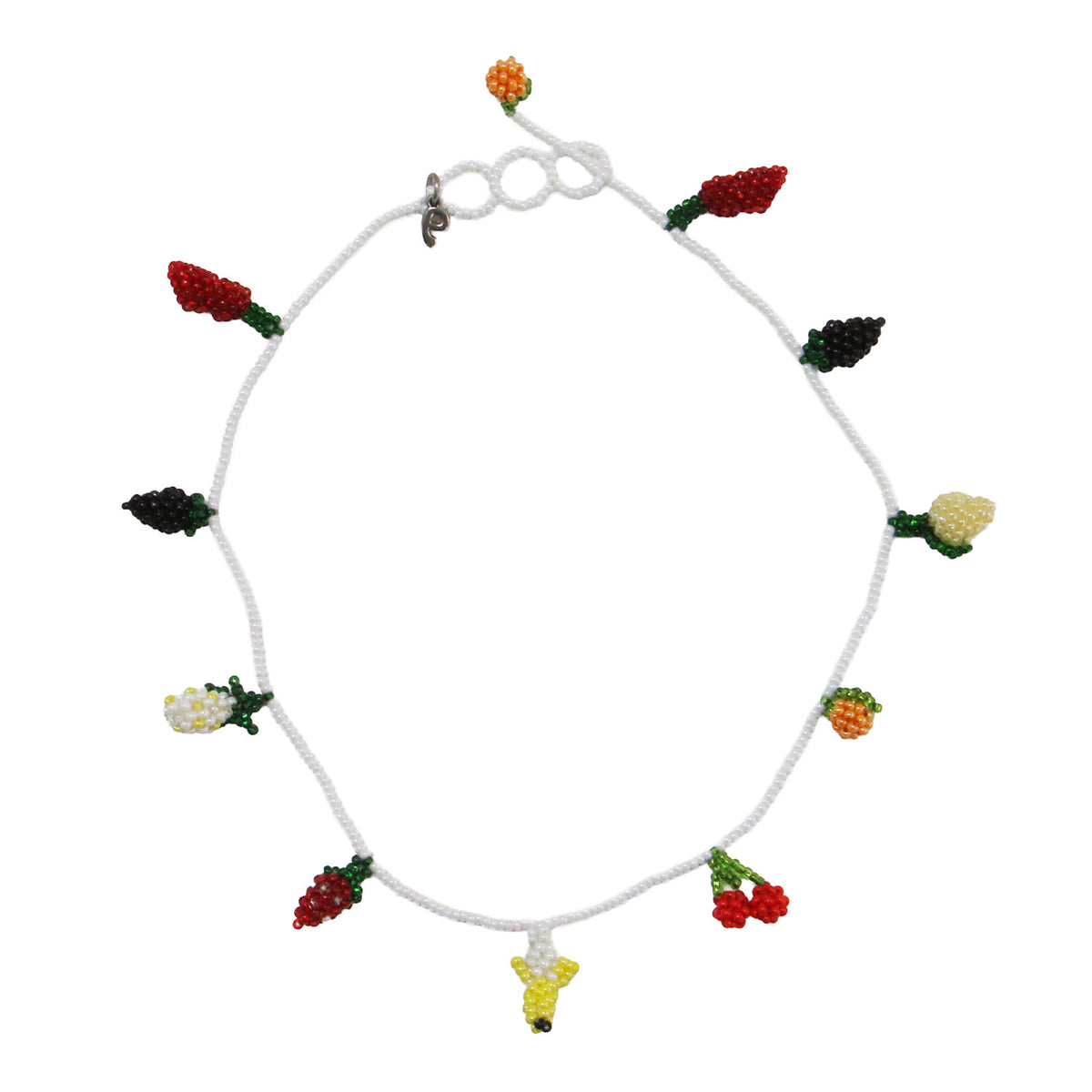 26春夏 プラ ウッツ ペール フルーツ サラダ ネックレス / PURA UTZ PALE FRUIT SALAD NECKLACE ペンダント ビーズ モチーフ メタルパーツ