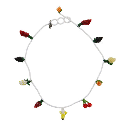 26春夏 プラ ウッツ ペール フルーツ サラダ ネックレス / PURA UTZ PALE FRUIT SALAD NECKLACE ペンダント ビーズ モチーフ メタルパーツ