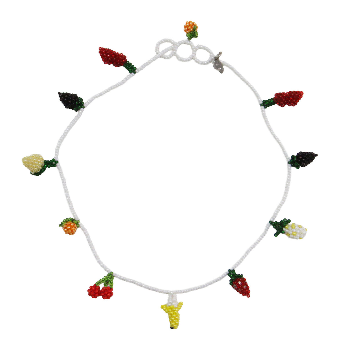 26春夏 プラ ウッツ ペール フルーツ サラダ ネックレス / PURA UTZ PALE FRUIT SALAD NECKLACE ペンダント ビーズ モチーフ メタルパーツ