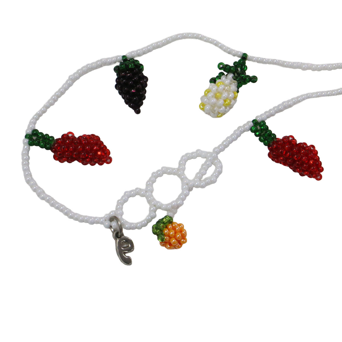 26春夏 プラ ウッツ ペール フルーツ サラダ ネックレス / PURA UTZ PALE FRUIT SALAD NECKLACE ペンダント ビーズ モチーフ メタルパーツ