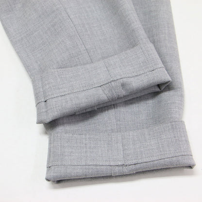 テーパードパンツ / STRETCH DOUBLE CAROL 03-2306442 / イージーパンツ クロップド丈 ウエストゴム センタープレス ストレッチ ウォッシャブル